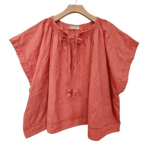 We The Free Free People Top Womens Large Orange Haut Front To Back Boxy Beachy - Picture 1 of 13
